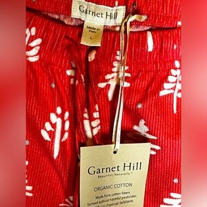 NWT Garnet Hill pajama bottoms organic
